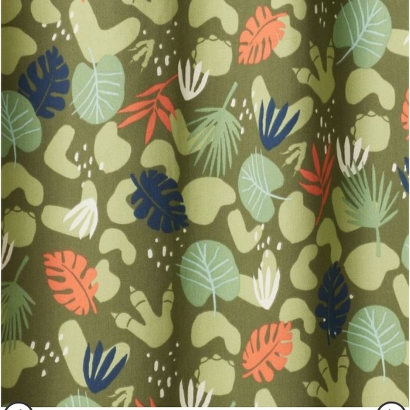 Pillowfort Dinosaur Foot/Forest Print 99.9% Black Out Curtain Panel - Picture 7 of 9